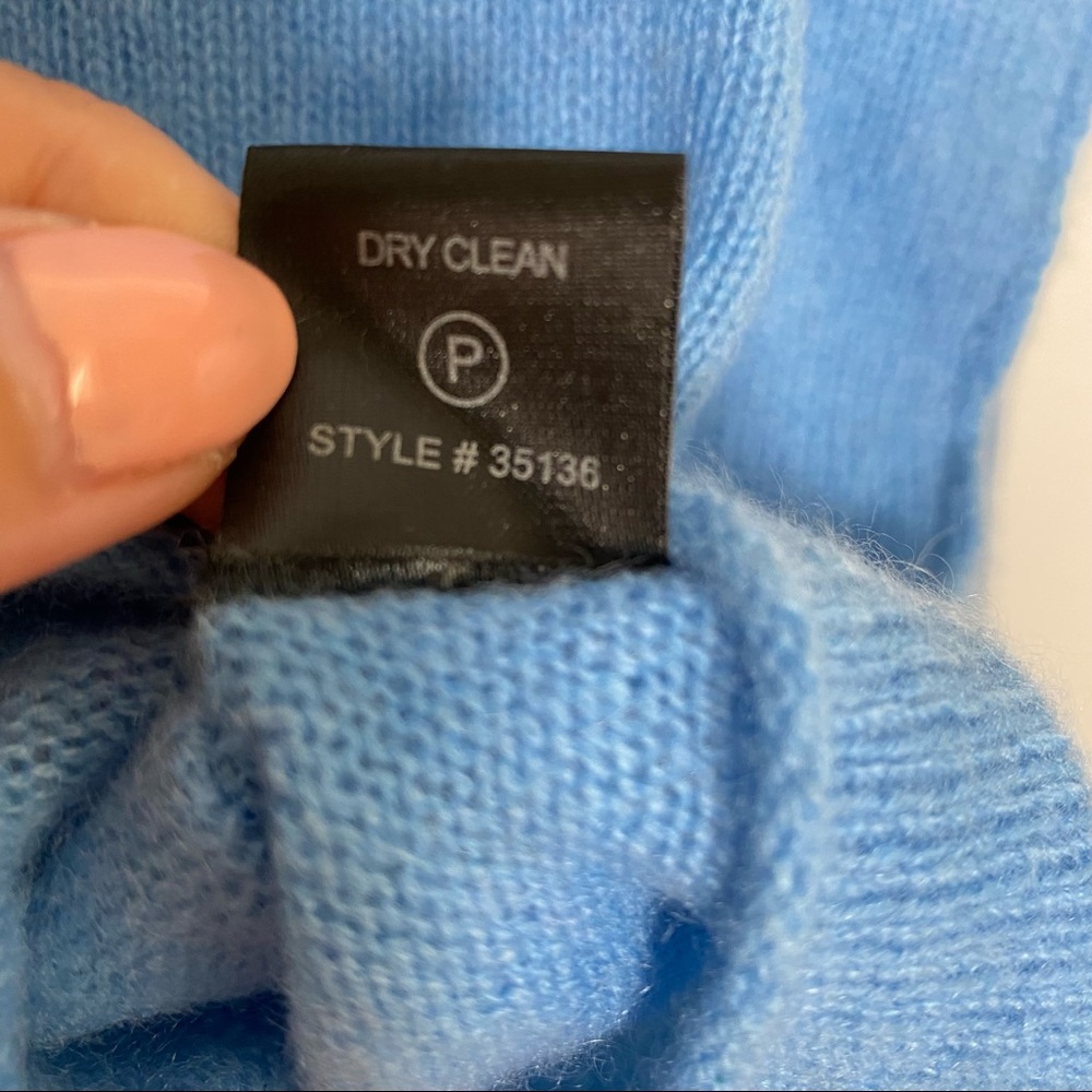 360 CASHMERE Della Sweater in Capri Blue XS Soft - Picture 7 of 10